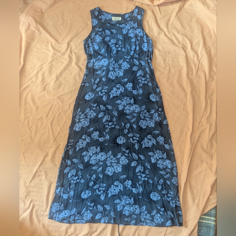 90s Empire Waist Corset-tie Maxi Dress